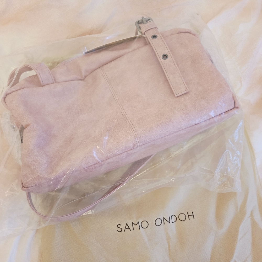 Samo Ondoh Brushed Pink Side Belt Shoulder Bag - Picture 8 of 9